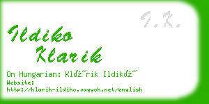 ildiko klarik business card